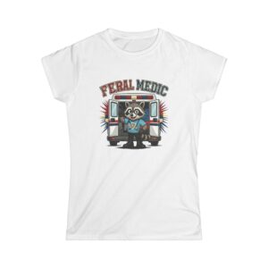Feral Medic T-Shirt — Raccoon Paramedic Tee